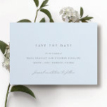IJsblauw | Elegante eenvoudige luchtige winter bru Save The Date<br><div class="desc">Zacht blauw bewaar de datumkaarten met een minimalistisch design. "Formele uitnodiging om te volgen" is geschreven in kalligrafie script.</div>