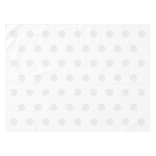 IJsblauw Elegante Sneeuwvlok Winter Tafelkleed (Voorkant (Horizontaal))