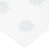 IJsblauw Elegante Sneeuwvlok Winter Tafelkleed (Gekanteld)