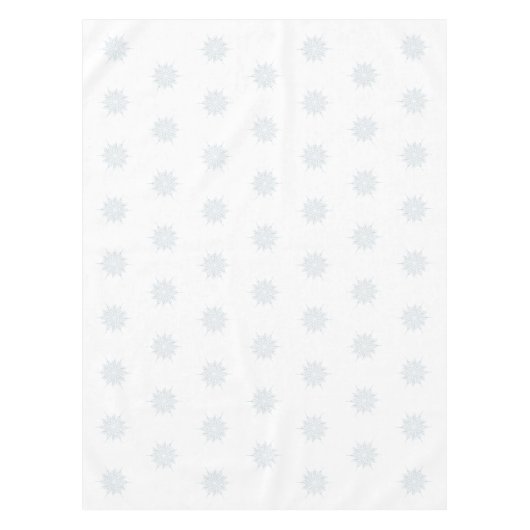 IJsblauw Elegante Sneeuwvlok Winter Tafelkleed (Voorkant)