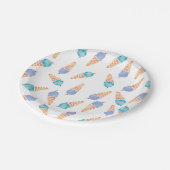 IJsblauw en paarse aquarel party borden Papieren Bordje (Gekanteld)