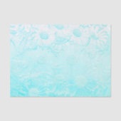 IJsblauw gegaufreerde bloemen Tissuepapier (Voorkant)