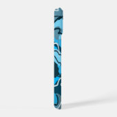 Ijsblauw gemarmerd abstract iPhone 15 case (Rechterkant)