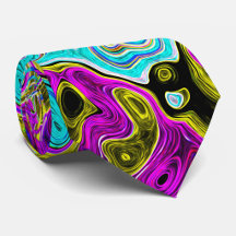 Ijsblauw Groovy Abstract Retro Vloeibare Draaikolk