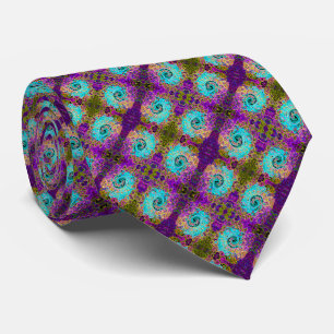 Ijsblauw groovy abstract retro vloeibare werveling stropdas