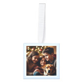 Ijsblauw Kerst Geschenk Persoonlijk Decoratie (Voorkant)