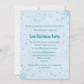 Ijsblauw Kerstfeest Uitnodiging (Voorkant)