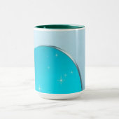 Ijsblauw Luxe Titanium Glitter Uitbarsting Mok (Midden)