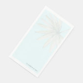 IJsblauw Tropisch Paar Namen Bruiloft Servet (Hoek)