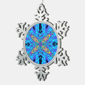 IJSBLAUW WATER TIN SNEEUWVLOK ORNAMENT (Rechts)