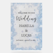 IJsblauw Winter Kerst Acryl Trouwbord Acryl Bord (Voorkant)