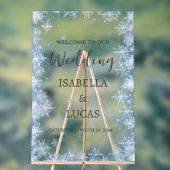 IJsblauw Winter Kerst Acryl Trouwbord Acryl Bord (Neutraal)