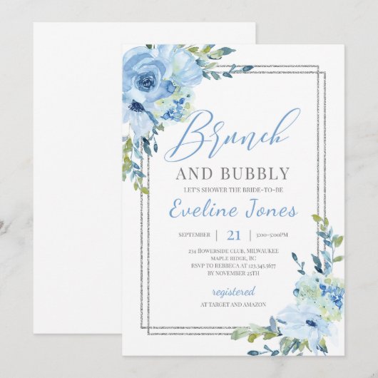 IJsblauw zilveren zilverkleurige geometrische brun Kaart (Voorkant / Achterkant)