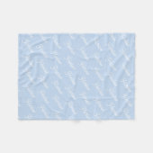Ijsblauwe aangepaste kindernaam herhaling fleece deken (Voorkant (Horizontaal))