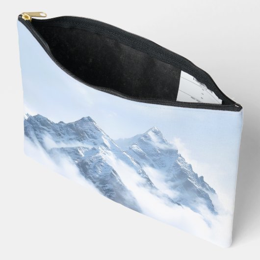 IJsblauwe besneeuwde bergtoppen Etui (Open)