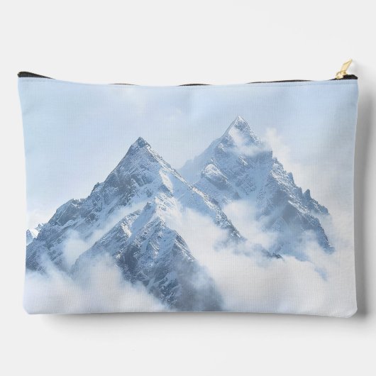 IJsblauwe besneeuwde bergtoppen Etui (Achterkant)