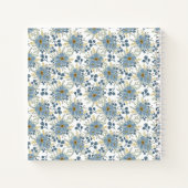 Ijsblauwe Bloemen Notitieboek (Achterkant)
