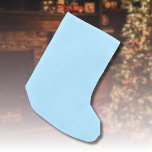 IJsblauwe effen kleur | Klassiek | Elegant Kleine Kerstsok<br><div class="desc">IJsblauwe effen kleur | Klassiek | Elegant | Trendy | Stijlvol | Cadeau</div>