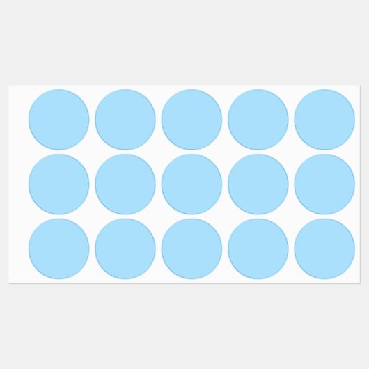 IJsblauwe effen kleur | Klassiek | Elegant Labels (Vel)