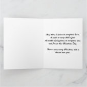 IJsblauwe en gouden kerstboom Kaart (Binnen)