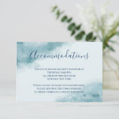 IJsblauwe Geglazuurde Waterverf Arrangementen Kaart (Staand voorkant)