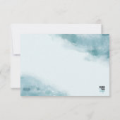 IJsblauwe Geglazuurde Waterverf Arrangementen Kaart (Achterkant)