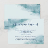 Ijsblauwe Gewaterverfde Accommodaties Kaart (Voorkant / Achterkant)