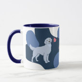 Ijsblauwe Goud Retriever Aangepaste Naam – Gouden  Mok (Links)