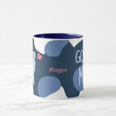 Ijsblauwe Goud Retriever Aangepaste Naam – Gouden  Mok (Midden)