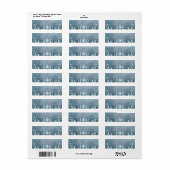 Ijsblauwe Hemelse Maanfase Retouradres Etiket (Full Sheet)