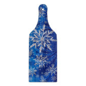 Ijsblauwe Kerstster Sneeuwvlok Snijplank (Voorkant)