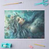 IJsblauwe sirene Tissuepapier (Craft)