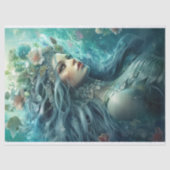 IJsblauwe sirene Tissuepapier (Voorkant)