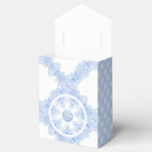 IJsblauwe sneeuwvlok Bedankdoosjes (Geopend)