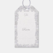 IJsblauwe sneeuwvlok Cadeaulabel (Voorkant)