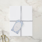 IJsblauwe sneeuwvlok Cadeaulabel (Met Touw)