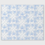 IJsblauwe sneeuwvlok Cadeaupapier (Vlak)