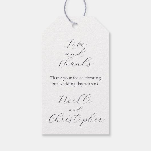 IJsblauwe sneeuwvlok Elegante Winter bruiloft Cadeaulabel (Achterkant)