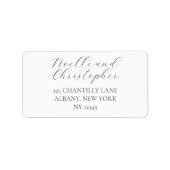 IJsblauwe sneeuwvlok Elegante Winter bruiloft Etiket (Voorkant)