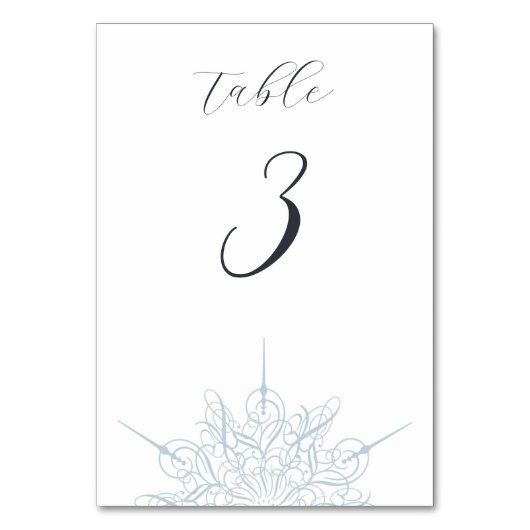 IJsblauwe sneeuwvlok Elegante Winter bruiloft Kaart (Voorkant)