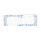 IJsblauwe sneeuwvlok Etiket (Voorkant)