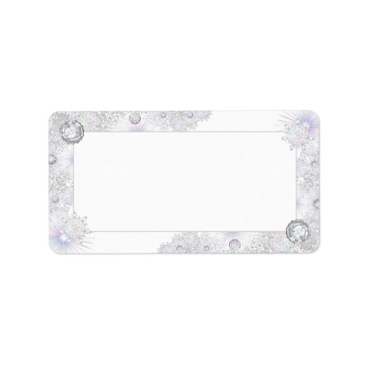 IJsblauwe sneeuwvlok Etiket (Voorkant)