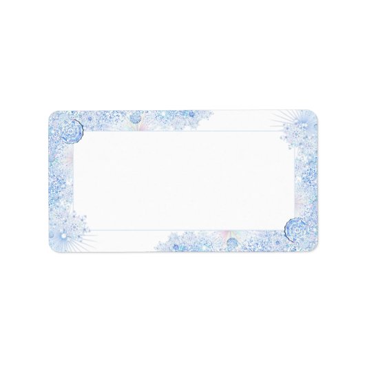 IJsblauwe sneeuwvlok Etiket (Voorkant)