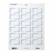 IJsblauwe sneeuwvlok Etiket (Full Sheet)