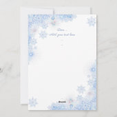 IJsblauwe sneeuwvlok Feestdagenkaart (Achterkant)