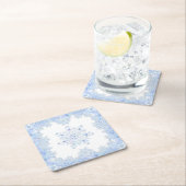 IJsblauwe sneeuwvlok Kartonnen Onderzetters (Insitu)