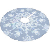 IJsblauwe sneeuwvlok Kerstboom Rok (Gekanteld)