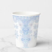 IJsblauwe sneeuwvlok Papieren Bekers (Rechts)