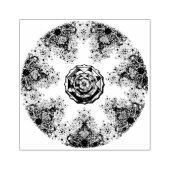 IJsblauwe sneeuwvlok Rubberstempel (Afrduk)