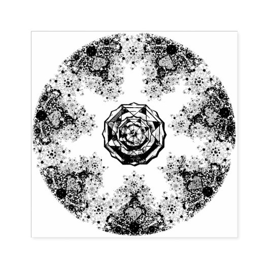 IJsblauwe sneeuwvlok Rubberstempel (Afrduk)